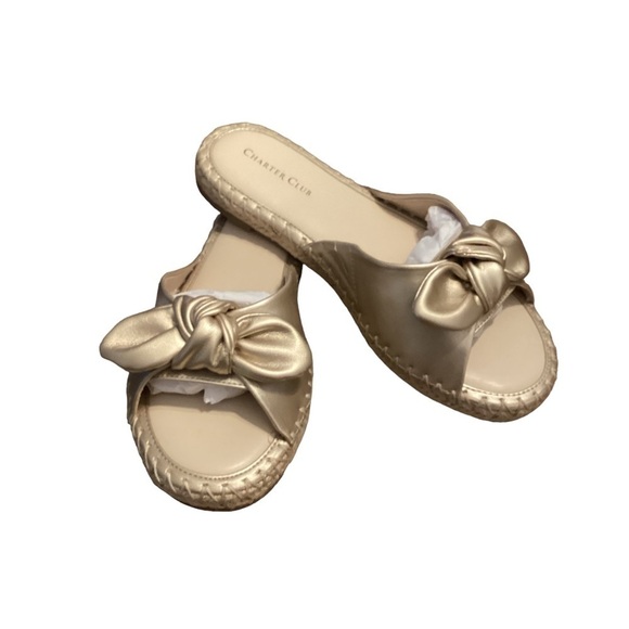 CHARTER CLUB Ashland‎ Knot Sandals gold size 8M - Picture 5 of 9